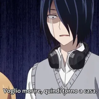 😢 Yu Ishigami Kaguya-sama: Love Is War Voglio morire, quindi torno a casa. 애니메이션, 슬픈, 이시가미, 만화, 피곤한 telegram sticker