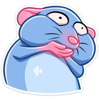 🤢 rat, mignon, animal, dessin animé, autocollant, drôle telegram sticker