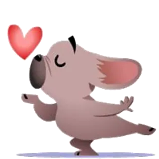 😘 cachorro, coração, amor, adesivo, animal telegram sticker