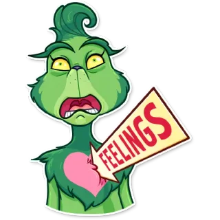 😦 The Grinch How the Grinch Stole Christmas! FEELINGS Grinch, Dibujos animados, Emociones, Sentimientos, Fiestas, Navidad whatsapp sticker