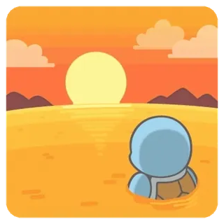 💬 Squirtle pokemon, squirtle, water, turtle, sunset, beach telegram sticker