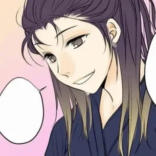 🍙 animé, manga, personnage, souriant, art, portrait telegram sticker