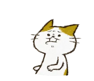 😛 kot, naklejka, kreskówka, zwierzę, słodki, zmartwiony, smutny telegram sticker