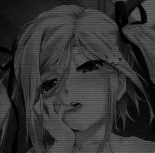 📓 Anime, Mädchen, Traurig, Manga, Emotional, Porträt telegram sticker