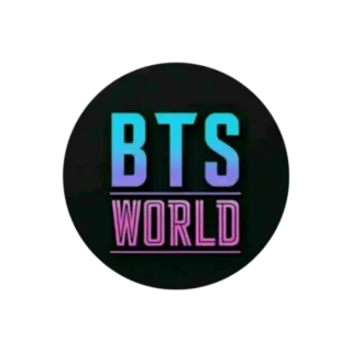 💜 BTS World BTS WORLD BTS, K-pop, музыка, игра, развлечения, логотип whatsapp sticker