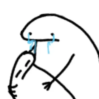 🌟 crying, sad, emotional, sticker, drawing whatsapp sticker