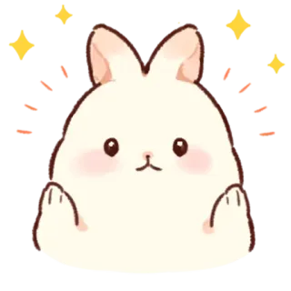 😳 rabbit, bunny, cute, animal, kawaii, sticker telegram sticker