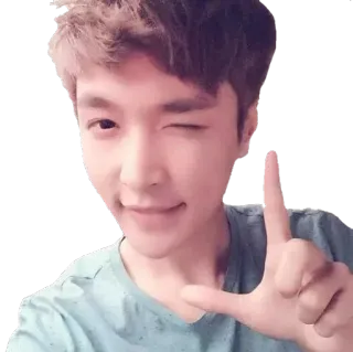 😉 hombre, guiño, asiático, kpop, ídolo, selfi, persona whatsapp sticker