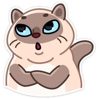 😒 кот, мультфильм, животное, наклейка telegram sticker