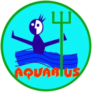 ♒️ AQUARIUS astrología, zodiaco, acuario, horóscopo, símbolo, signo telegram sticker