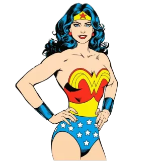😚 Wonder Woman superhéroe, DC Comics, Wonder Woman, cómic, mujer, personaje, dibujo animado telegram sticker