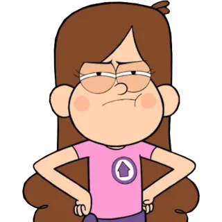 🕵 Mabel Pines Gravity Falls cartoon, girl, funny, character, mabel pines, gravity falls, expression telegram sticker