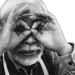 👓 Hayao Miyazaki Anime, Director, Studio Ghibli, Cineasta, Dibujante telegram sticker