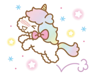 🦄 Unicórnio, Kawaii, Fofo, Estrelas, Pastel, Fantasia telegram sticker
