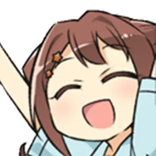 🙋‍♀️ アニメ, かわいい, カワイイ, ハッピー, 漫画, 女の子 whatsapp sticker