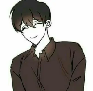 📖 dibujo animado, anime, niño, hombre, sonriendo whatsapp sticker