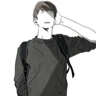 😒 Anime, Personaje, Chico, Dibujo, Estudiante, Manga telegram sticker