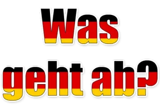 👋 Was geht ab? niemiecki, flaga, pozdrowienie, co słychać, niemcy whatsapp sticker