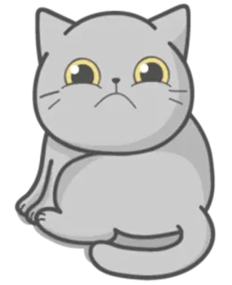 😰 gato, desenho animado, animal, adesivo, triste telegram sticker