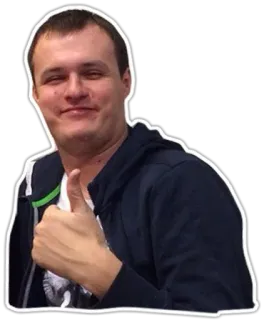 👍 persona, pulgar arriba, hombre, positivo, gesto telegram sticker