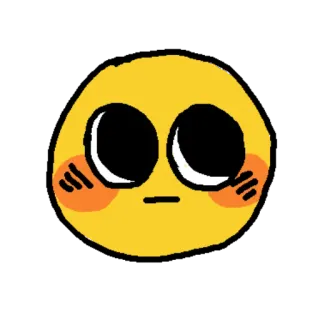 😳 Emoji, Smiley, Rosto, Fofo, Amarelo, Ruborizar telegram sticker