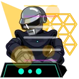 ✨ DJ, music, helmet, electronic, robot, entertainment telegram sticker
