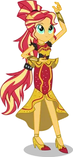 💃 Sunset Shimmer My Little Pony: Equestria Girls カートゥーン, アニメ, サンセットシマー, エクエストリアガールズ whatsapp sticker