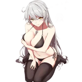 💞 Anime, Mädchen, Bikini, Illustration, Sexy, Weiblich telegram sticker