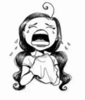 😭 pleurer, triste, larmes, dessin animé, émotion, détresse whatsapp sticker