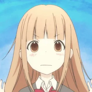 🥕 Anime, Mädchen, Schuluniform, Süß, Enttäuscht whatsapp sticker