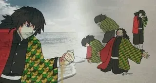 😑 Giyu Tomioka Demon Slayer 动漫, 漫画, 鬼灭之刃, 富冈义勇 whatsapp sticker