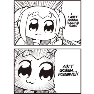 ❕ I... I AIN'T GONNA FORGIVE THIS!! anime, cartoon, meme, forgive, anger, comic telegram sticker