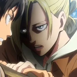 🌟 Annie Attack on Titan アニメ, キャラクター, アニ, 進撃の巨人 telegram sticker