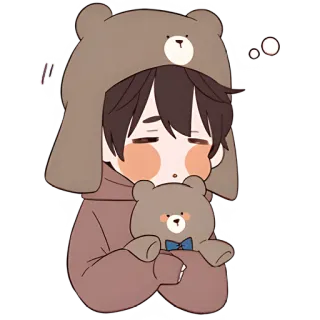 😴 yo cute, bear, boy, cartoon, sleepy telegram sticker
