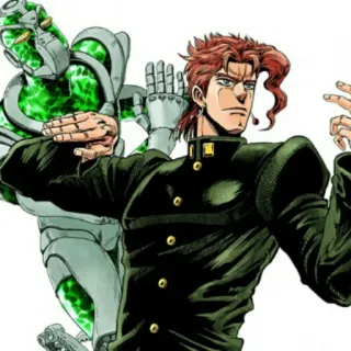 👊 Kakyoin Noriaki JoJo's Bizarre Adventure Kakyoin, Anime, Manga, JoJo's Bizarre Adventure, Postać, Emerald Splash telegram sticker