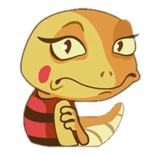 😒 Eidechse, Tier, Cartoon, süß, Reptil telegram sticker