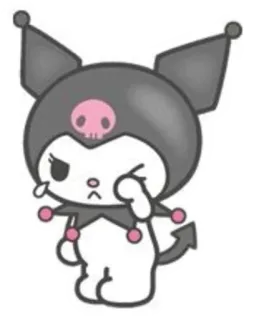😢 Kuromi Kuromi, Sanrio, anime, desenho animado, personagem, diabo telegram sticker