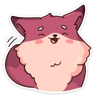 😊 动物, 狐狸, 卡通, 可爱, 快乐, 贴纸 telegram sticker