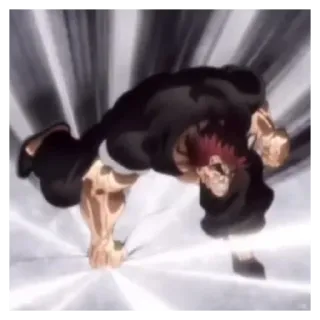 😠 Yujiro Hanma Baki Anime, Arti Marziali, Combattente, Forte, Potente telegram sticker