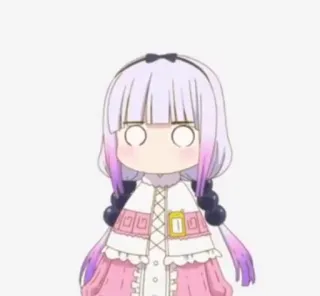 🍥 Kanna Kamui Miss Kobayashi's Dragon Maid Anime, Kanna Kamui, Chibi, Dragon Maid, Niedlich, Ausdruck whatsapp sticker