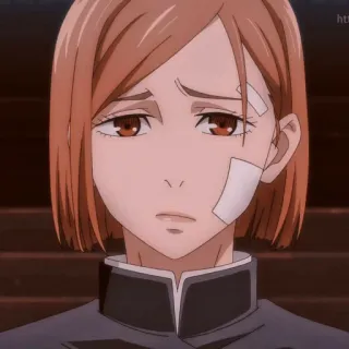 🔨 Nobara Kugisaki Jujutsu Kaisen Anime, Nobara, Kugisaki, Jujutsu Kaisen, Perban, Sedih, Terluka telegram sticker