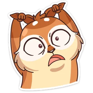 😲 Cartoon, Tier, Eichhörnchen, Schockiert, Gesichtsausdruck, Süß, Verzweifelt telegram sticker