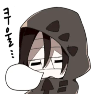 😪 わかったわ Anime, Manga, Giapponese, Personaggio, Felpa con cappuccio telegram sticker