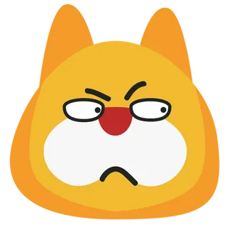 🤔 wütend, emoji, cartoon, gesicht, ausdruck, frustriert whatsapp sticker