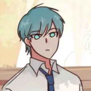 💌 anime, kreskówka, postać, mężczyzna, niebieskie włosy telegram sticker