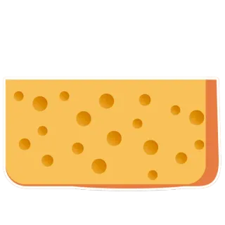 😁 queijo, comida, laticínios, queijo suíço, desenho animado, pedaço de queijo telegram sticker