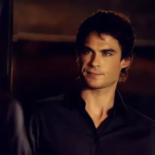 🍷 Damon Salvatore The Vampire Diaries vampiro, serie tv, sobrenatural, guapo, hombre telegram sticker