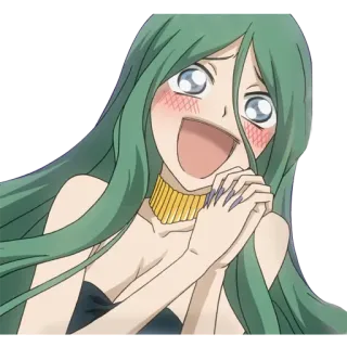 😍 Anime, Eccitato/a, Felice, Ragazza, Carino/a telegram sticker