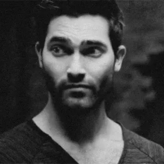 🌪 Derek Hale Teen Wolf Derek Hale, Teen Wolf, Tyler Hoechlin, loup-garou, expression, surprise, série TV telegram sticker