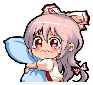😥 Аниме, Чиби, Милый, Плачущий, Грустный, Каваий telegram sticker